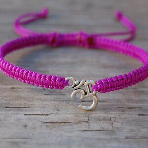 Om Bracelet,Yoga Bracelet,Shamballa Om Pray Bracelet,Good Luck Bracelet